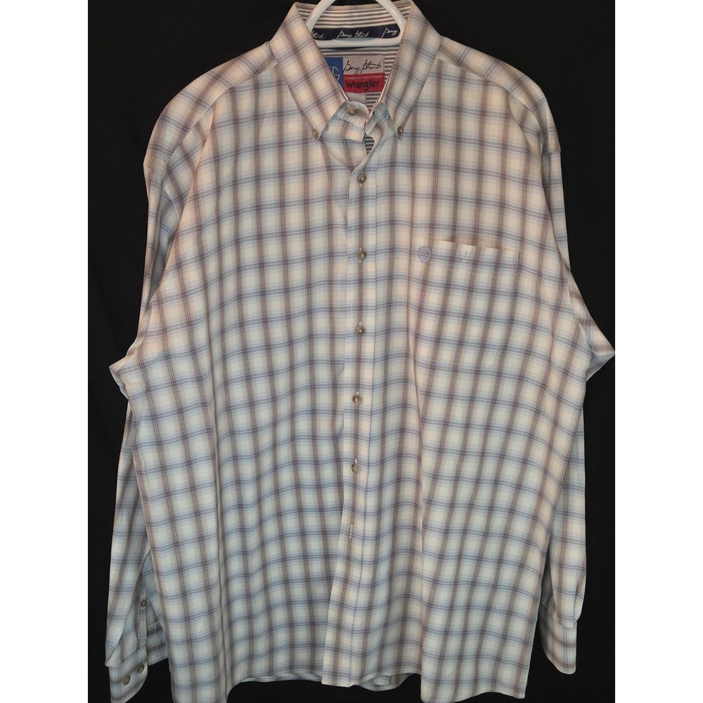 Wrangler George Strait Cowboy Cut Collection Plaid Long Sleeve Men‎ XXL